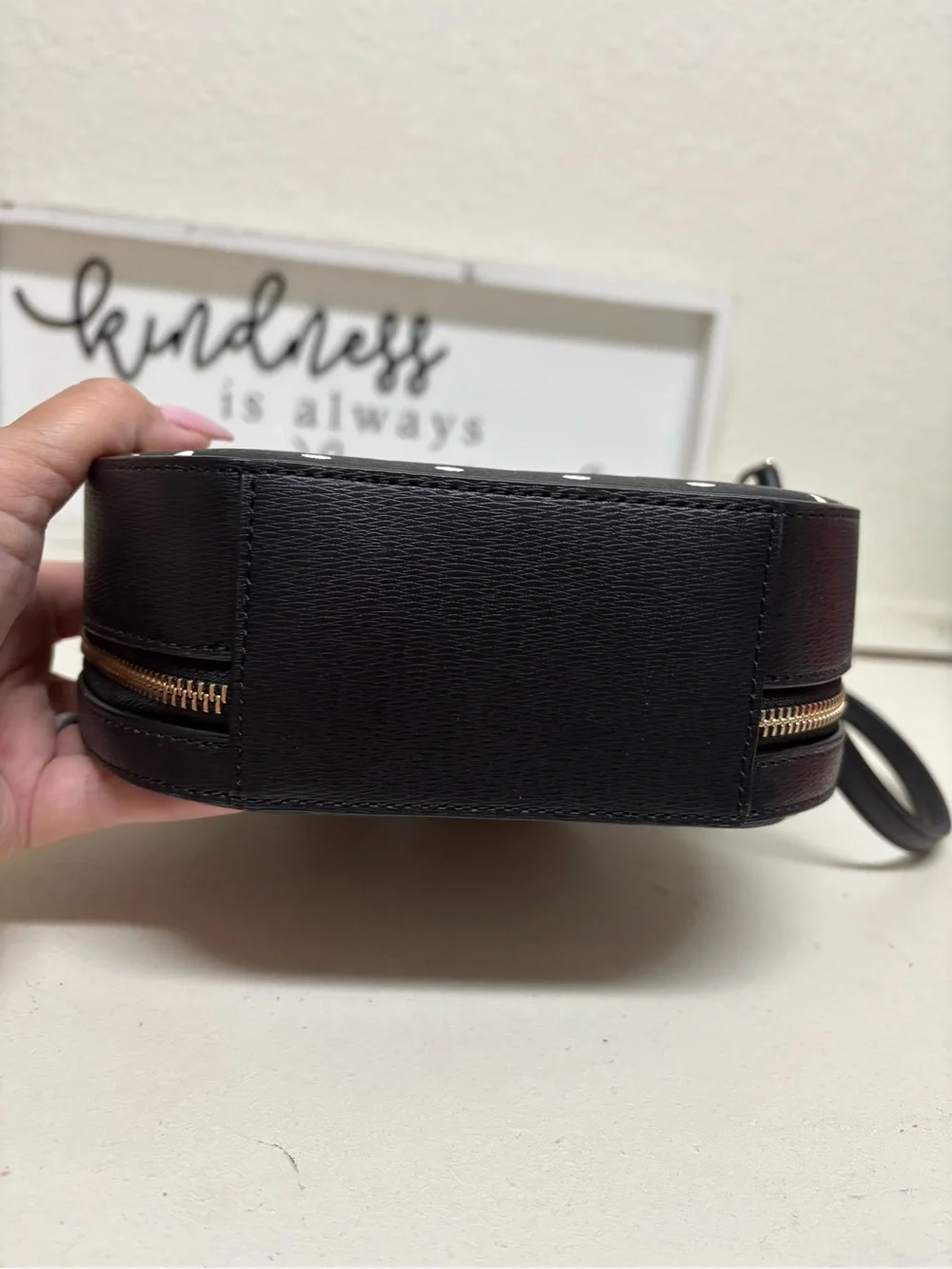 kate spade Disney x kate spade Black Crossbody Interior with Gold Hardware